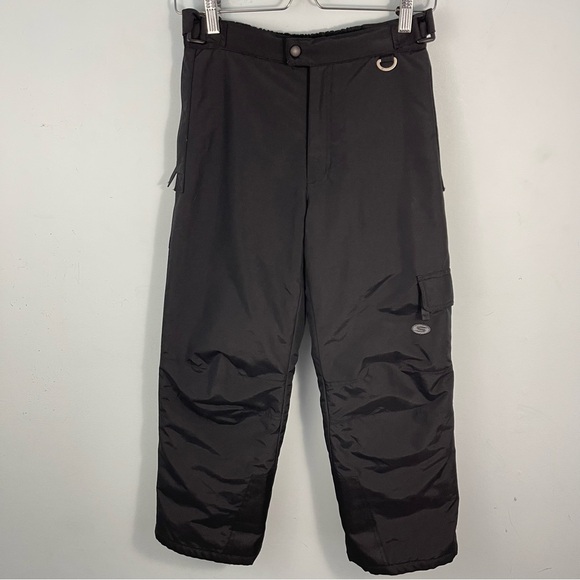 Slalom Kids Size Medium Insulated Waterproof Ski Snow Pants Black - Picture 1 of 16